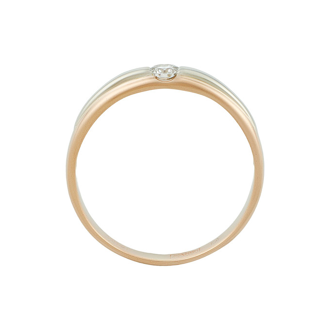 Кольцо из золота 585 пробы c бриллиантом, Л 5500 9479 за 30320