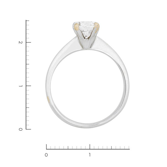 Кольцо из белого золота 750 пробы c 1 бриллиантом, Л 2807 6547 за 685000
