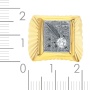 Кольцо печатка из комбинированного золота 750 пробы c 1 бриллиантом 091714 фото 3