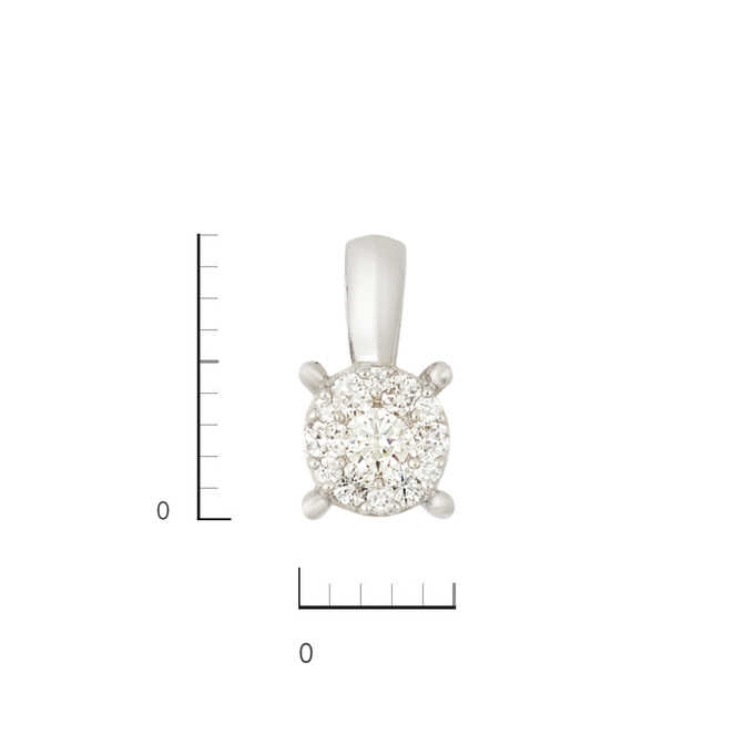 Подвеска из золота 585 пробы c бриллиантами, Л 6103 2271 за 18320