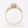 Кольцо из комбинированного золота 750 пробы c 3 бриллиантами Л41053957 фото 4