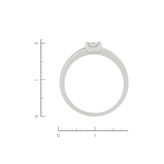 Кольцо из белого золота 585 пробы c 1 бриллиантом, Л30137429 за 21520