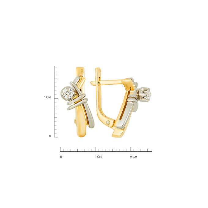 Серьги из золота 750 пробы c бриллиантами, Ц О007 1202 за 88200
