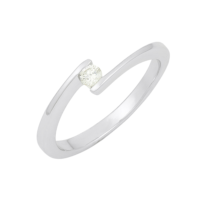 Кольцо из золота 585 пробы c бриллиантом