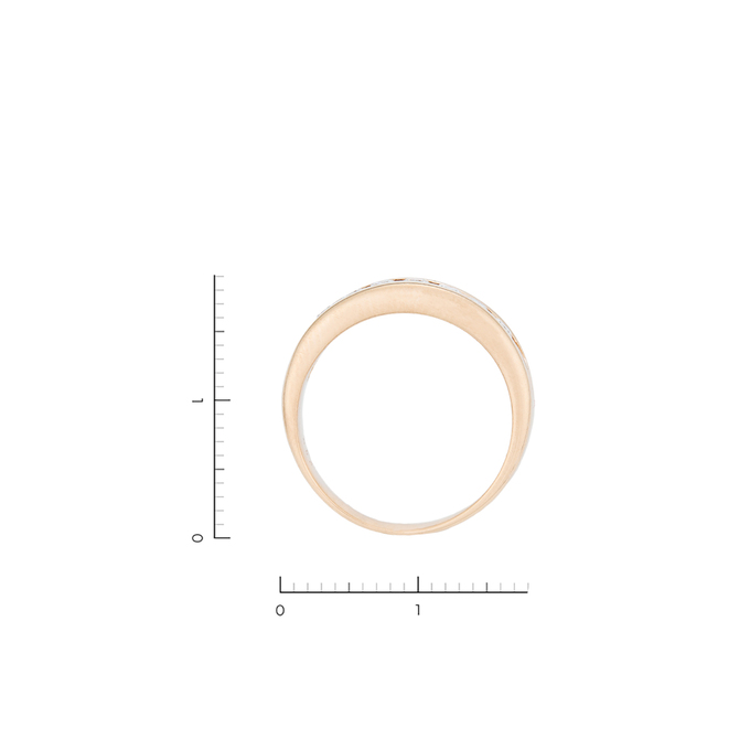 Кольцо из золота 585 пробы c 7 бриллиантами