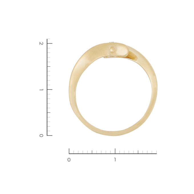 Кольцо из золота 585 пробы c 1 бриллиантом, Л 6201 6785 за 25200