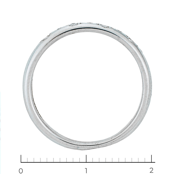 Кольцо из белого золота 585 пробы c 8 бриллиантами
