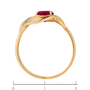 Кольцо из красного золота 585 пробы c камнями синтетическими и 1 корундом Л23158134 фото 4