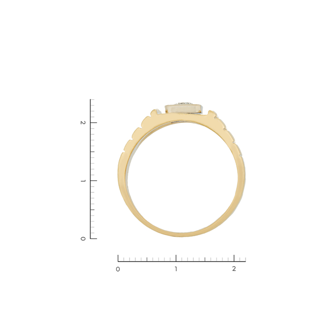 Кольцо из золота 585 пробы c 1 бриллиантом, Л 1911 3164 за 74130