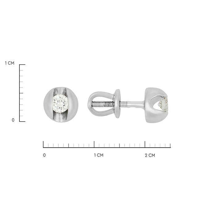 Серьги из золота 585 пробы c бриллиантами, Ц О007 2151 за 48640