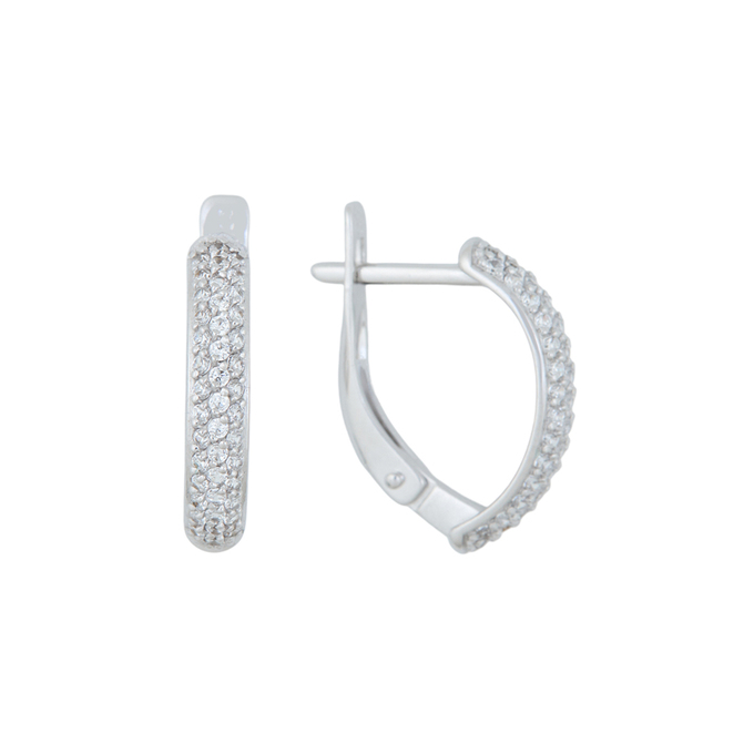 Серьги из золота 585 пробы c фианитами, Л 5103 7656 за 17280