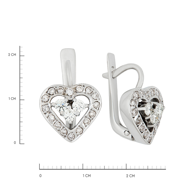 Серьги из золота 585 пробы c бриллиантами, Л 3706 0028 за 139000