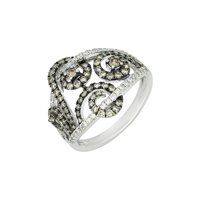 Кольцо из золота 585 пробы c бриллиантами