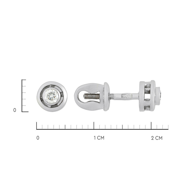Серьги из золота 585 пробы c бриллиантами, К 0000 5230 за 31000