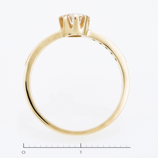 Кольцо из желтого золота 585 пробы c 11 бриллиантами, Л39088320 за 149600