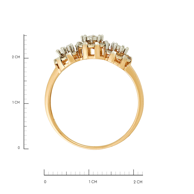 Кольцо из золота 585 пробы c бриллиантами, Л 1208 5263 за 39120