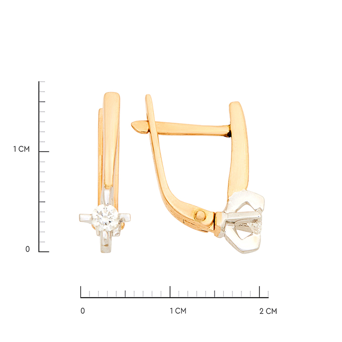 Серьги из золота 585 пробы c бриллиантами, Ц О007 0766 за 51920