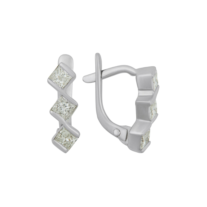 Серьги из золота 750 пробы c бриллиантами, Л 1615 7776 за 62000