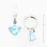 Серьги золото, 750, 3 к.,12,9 гр. (чистый вес 11,9 гр.); 4 Топаз