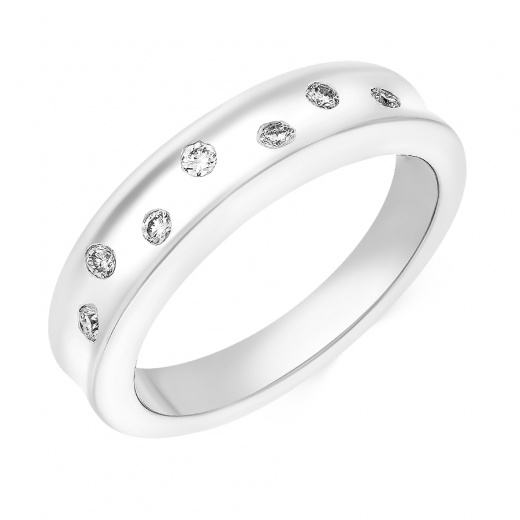Купить кольцо из белого золота 585 пробы c 7 бриллиантами в Москве (арт.Л37026724) в интернет магазине Залог Успеха