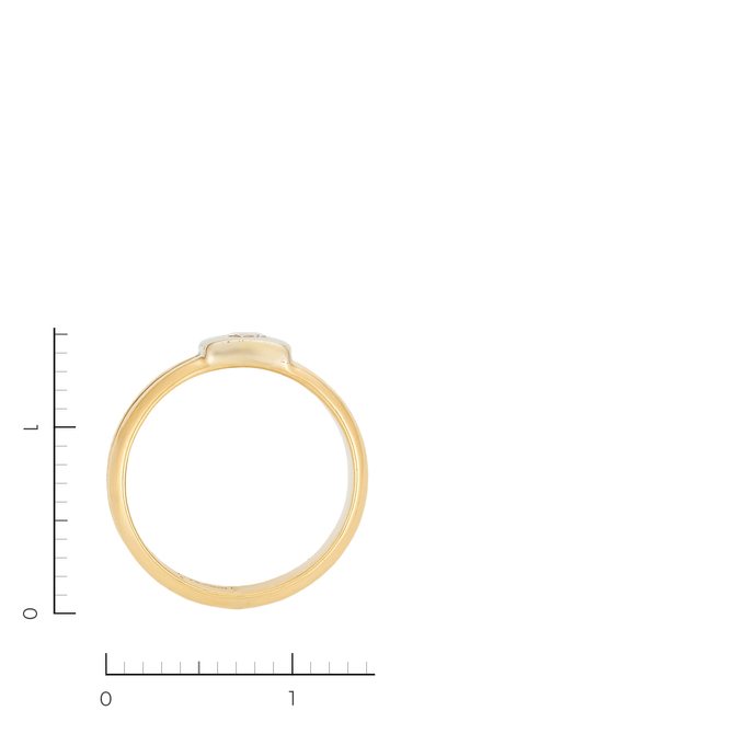 Кольцо из золота 750 пробы c 1 бриллиантом, Л 3506 4571 за 24800