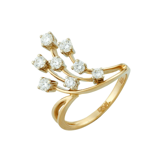 Кольцо из золота 750 пробы c бриллиантами, Л 1812 0106 за 112140