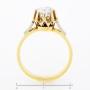 Кольцо из комбинированного золота 750 пробы c 1 бриллиантом Л33070870 фото 4