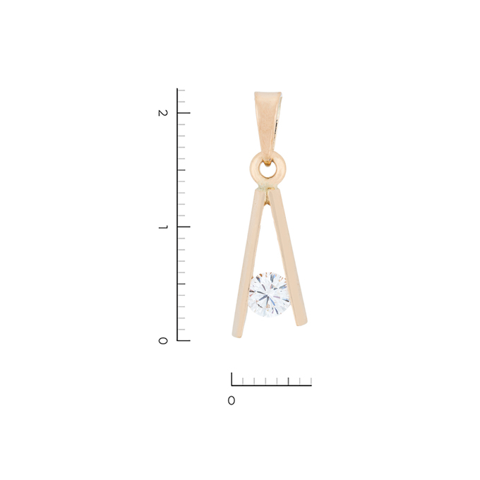 Подвеска из золота 585 пробы c 1 бриллиантом