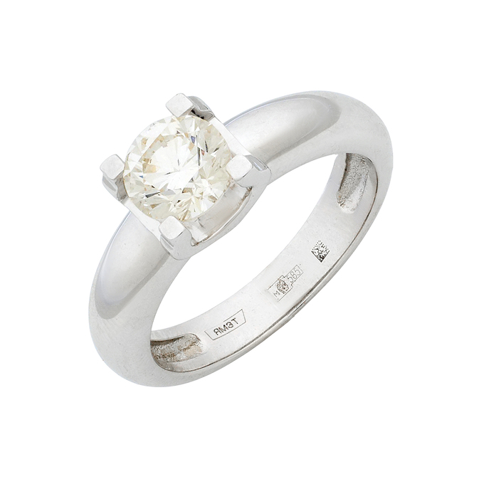 Кольцо из золота 585 пробы c бриллиантом, Л 2812 1693 за 380000