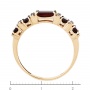 Кольцо из комбинированного золота 585 пробы c 17 гранатами Л25079624 фото 4