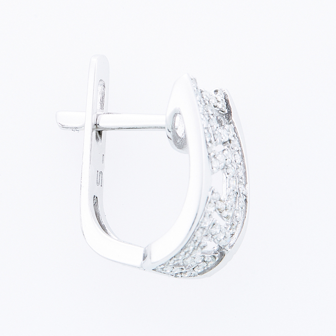 Серьги из золота 585 пробы c 102 бриллиантами