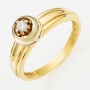 Кольцо из комбинированного золота 750 пробы c 1 бриллиантом Л51033710 фото 1