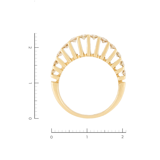 Кольцо из желтого золота 585 пробы c 36 бриллиантами, Л18107246 за 129000