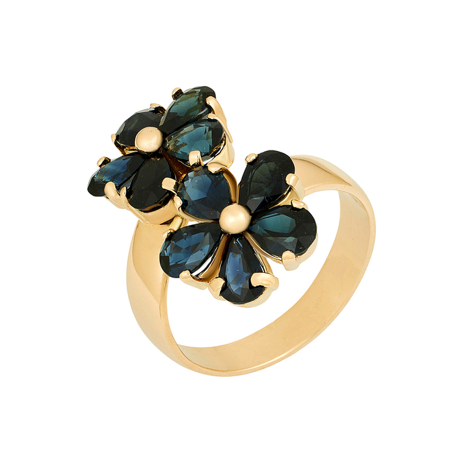 Кольцо из золота 585 пробы c сапфирами, Л 3606 5134 за 126320