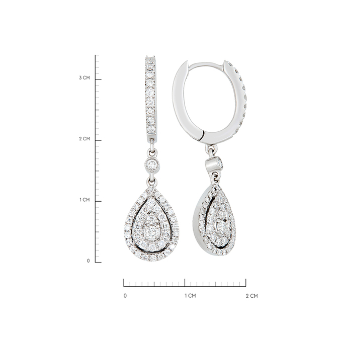Серьги из золота 585 пробы c бриллиантами, К 0000 3679 за 69500