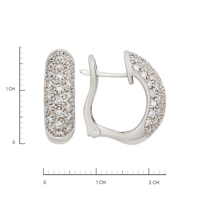 Серьги из золота 750 пробы c бриллиантами, Л 2212 3375 за 127000