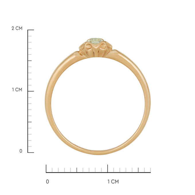 Кольцо из золота 585 пробы c бриллиантом, Л 1615 8724 за 17600