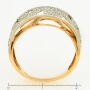 Кольцо из комбинированного золота 585 пробы c 98 бриллиантами Л45066747 фото 4