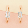 Серьги из красного золота 585 пробы c 2 топазами
