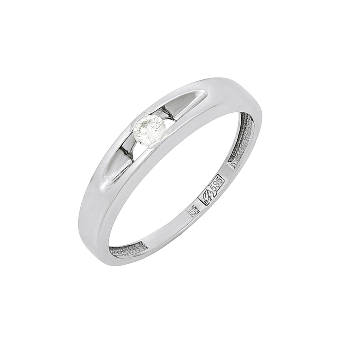 Кольцо из золота 585 пробы c бриллиантом