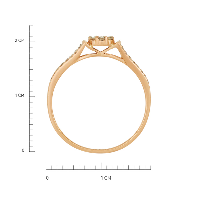 Кольцо из золота 585 пробы c бриллиантами, Л 7303 6051 за 26320