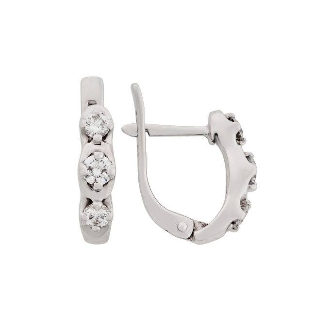 Серьги из золота 585 пробы с бриллиантами, Л 2813 0668 за 59500