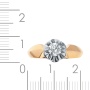 Кольцо из комбинированного золота 583 пробы c 1 бриллиантом Л46060498 фото 3