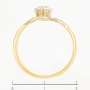 Кольцо из комбинированного золота 585 пробы c 1 фианитом Л32057147 фото 4
