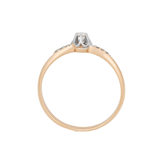 Кольцо из золота 585 пробы c бриллиантами, Л 2314 3782 за 23600