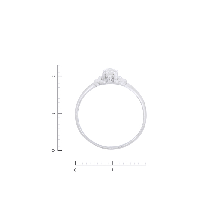 Кольцо из золота 585 пробы c 1 бриллиантом, Л 0514 6304 за 34000