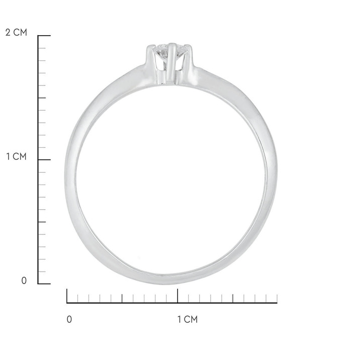 Кольцо из золота 585 пробы c бриллиантом
