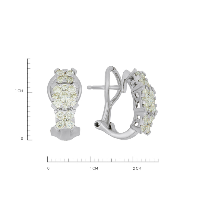 Серьги из золота 585 пробы c бриллиантами