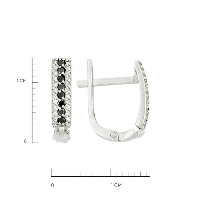 Серьги из золота 585 пробы с бриллиантами, Ц О007 3900 за 27200