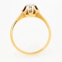 Кольцо из комбинированного золота 750 пробы c 1 бриллиантом ЦО0059324 фото 3